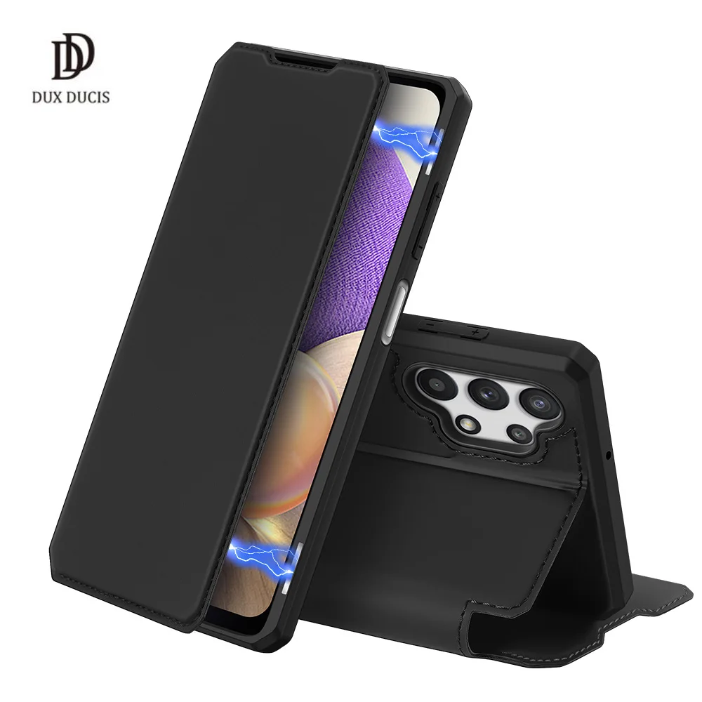 

For Samsung Galaxy A32 5G Case Flip Cover 360° Real Full Protection Skin X Series Luxury Leather Wallet Case Magnetic Closure