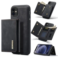 for iphone 11 magnetic leather wallet phone case flip cover credit card slots shockproof full protective cover for iphone 11