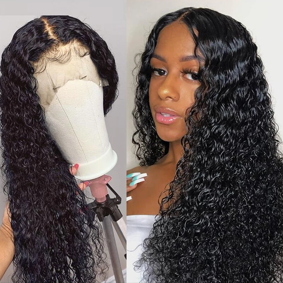 

Парик JIE TAI с глубокой волной 13x6 ×1, парик из человеческих волос на сетке спереди для черных женщин, без клея, бразильский парик на сетке