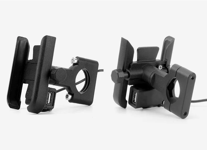 YPAY алюминиевый держатель для телефона мотоцикла с USB зарядным устройством регулируемое зеркало для руля мотоцикла велосипеда 4-6,5 дюймов крепление для мобильного телефона