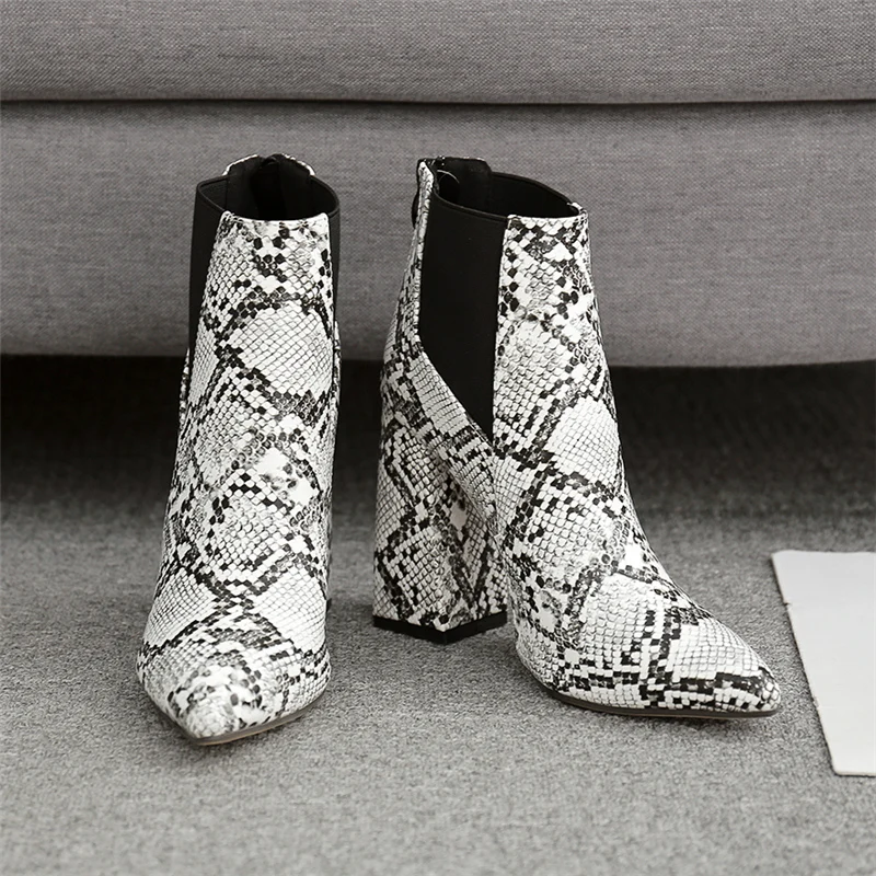 Женские ботильоны 2020 см Кожаные эластичные ботинки на высоком каблуке 11 5 осенние