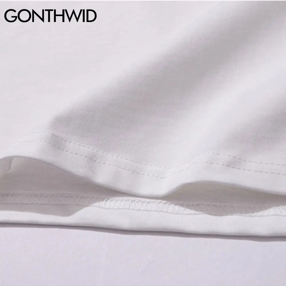 

GONTHWID Harajuku Tees Shirts Graffiti Cartoon Bear Print Casual Loose Tshirts Hip Hop Streetwear T-Shirts Men Short Sleeve Tops