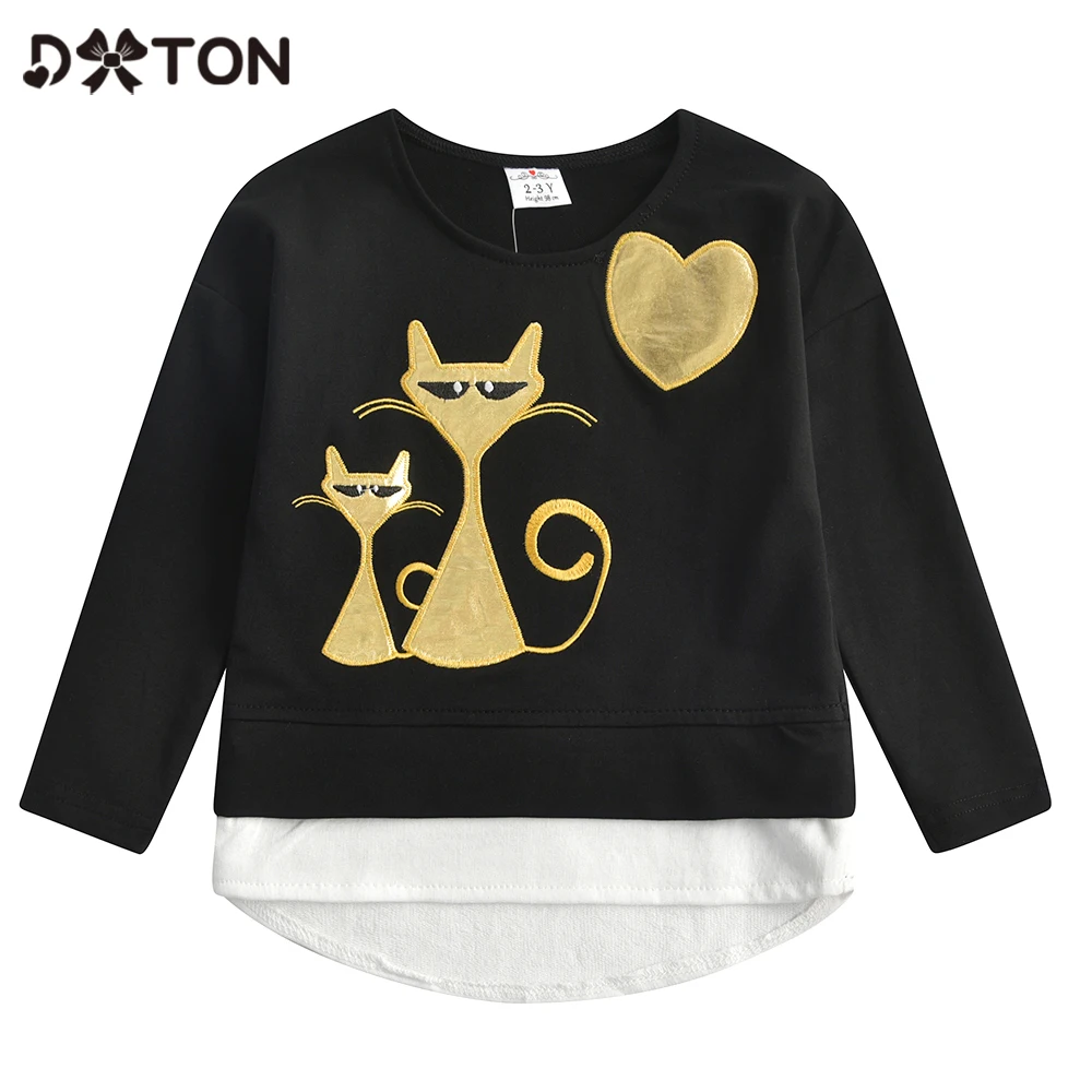 

DXTON Girls Long Sleeve T-shirts 2020 Baby Girls Sweatshirts Spring Winter Children T-shirts Cotton Toddler Casual Wear t-shirts