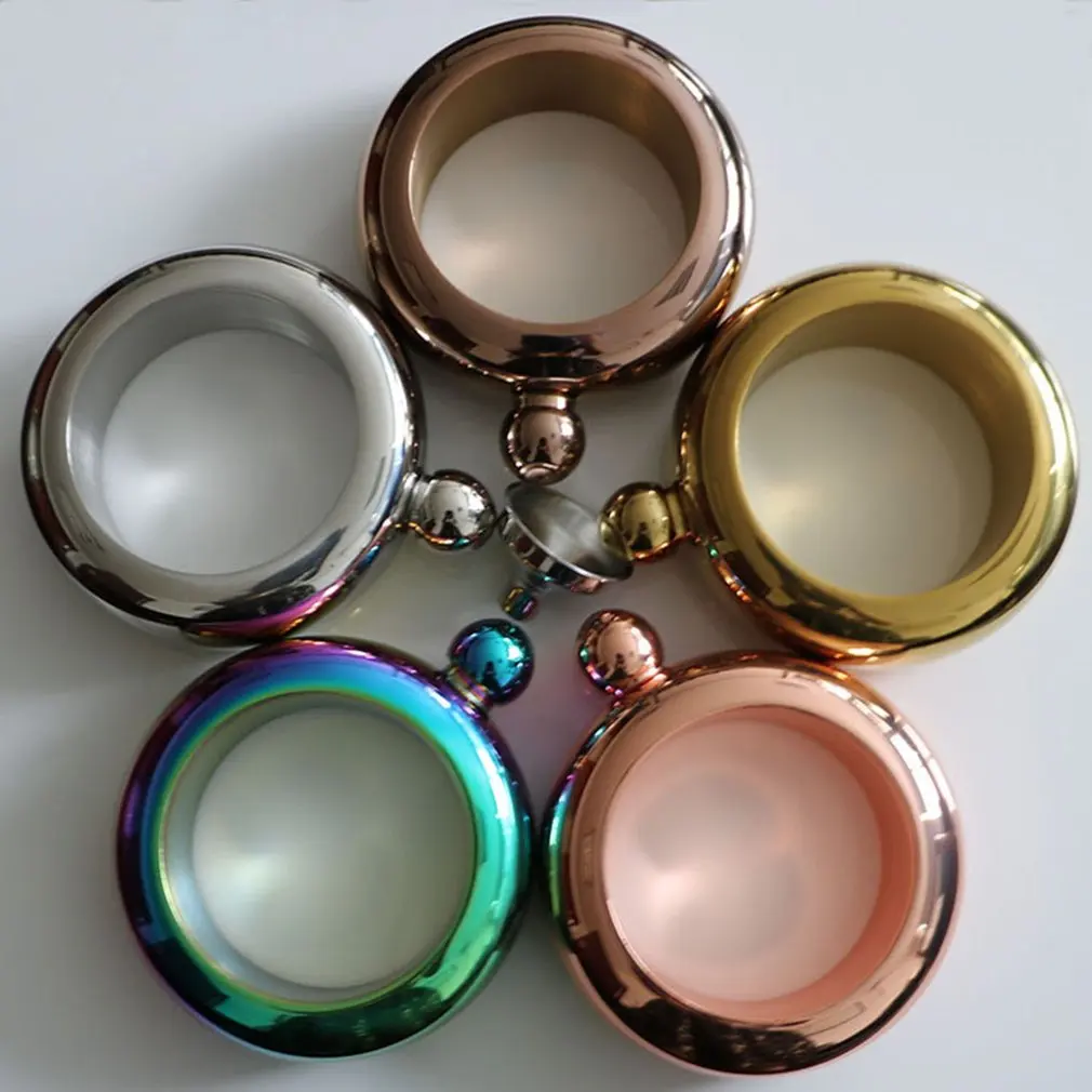 Женская винная бутылка с воронкой виски водки алкоголя браслет из нержавеющей