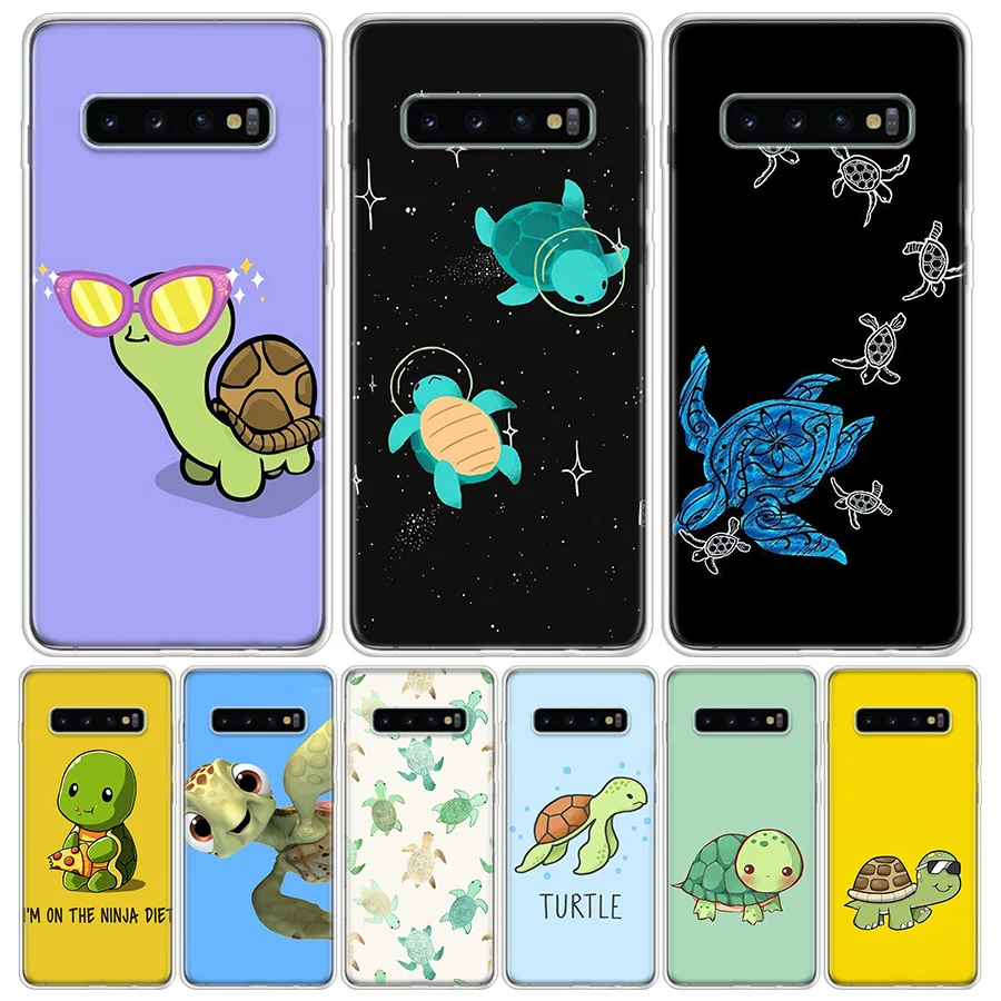 Cartoon Sea Turtle Tortoise For Samsung Galaxy A51 A50 A71 A70 Phone Case A40 A41 A30 A31 A20E A21S A10 A11 A01 5G A6 A8 + A7 A9