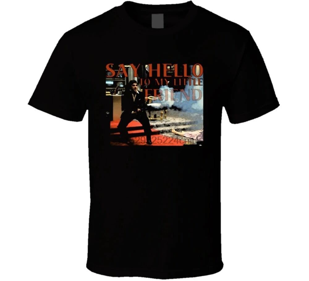 Футболка с фанатом фильма Scarface Say Hello to my Little Friend Тони Монтано |