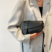 pure color mini pu leather saddle crossbody bag ladies 2021 brand fashion retro shoulder bag fashion all match travel handbag