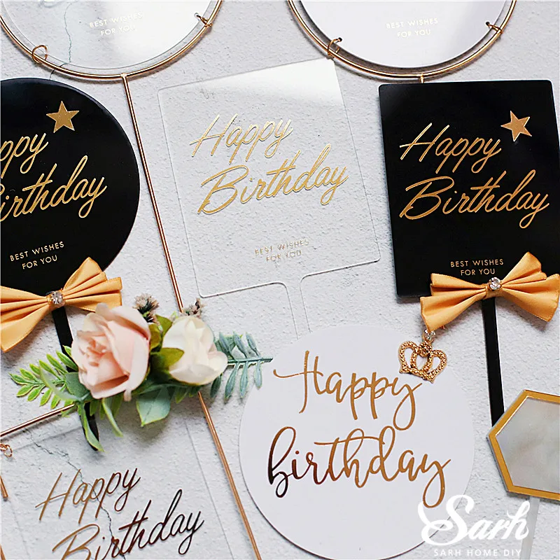 Железный цветок торт топперы Сика олень украшения для дня рождения вечерние