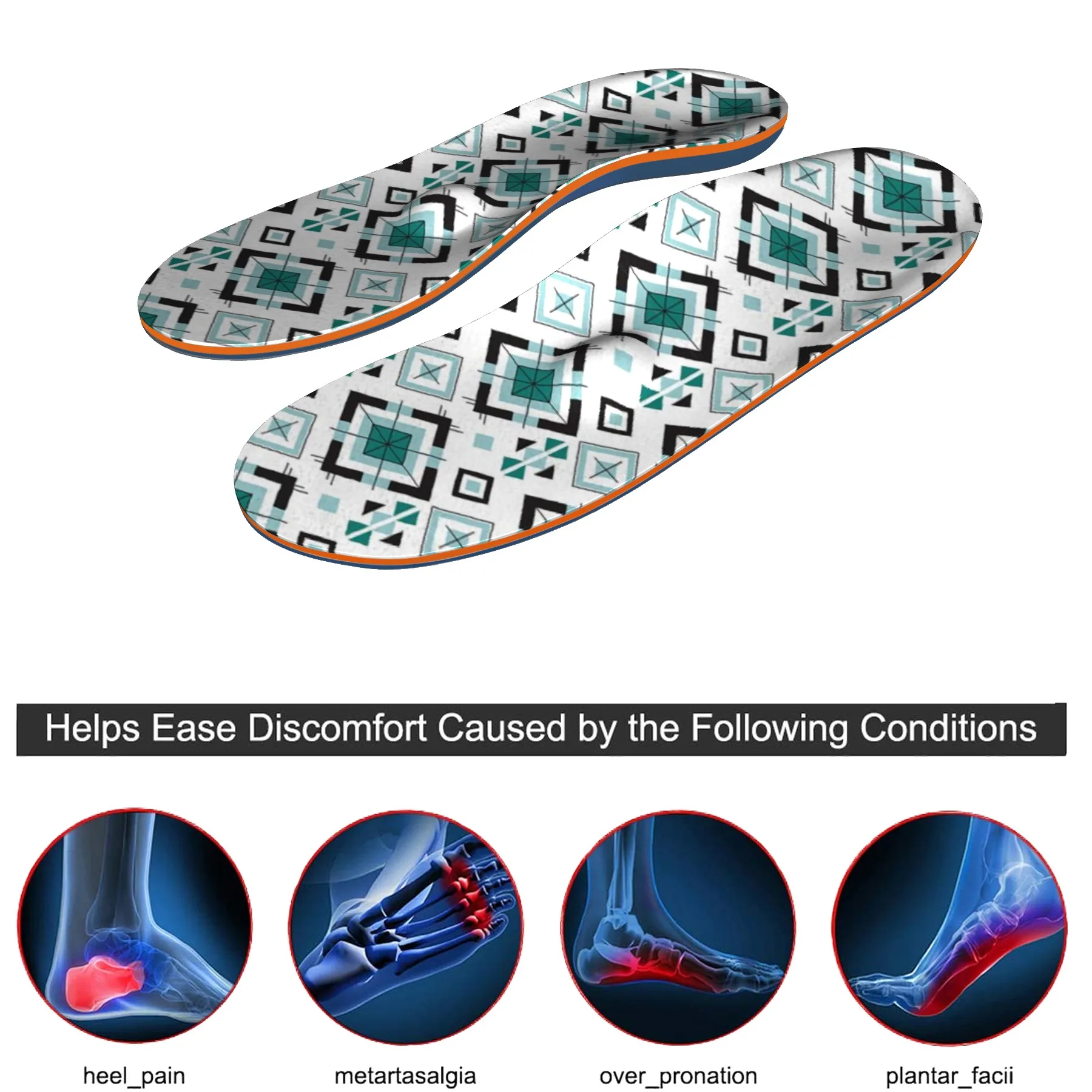 All-match heel orthopedic pad Full pad plantar fasciitis, metatarsal arch support, orthopedic insoles, sports soles, flat foot