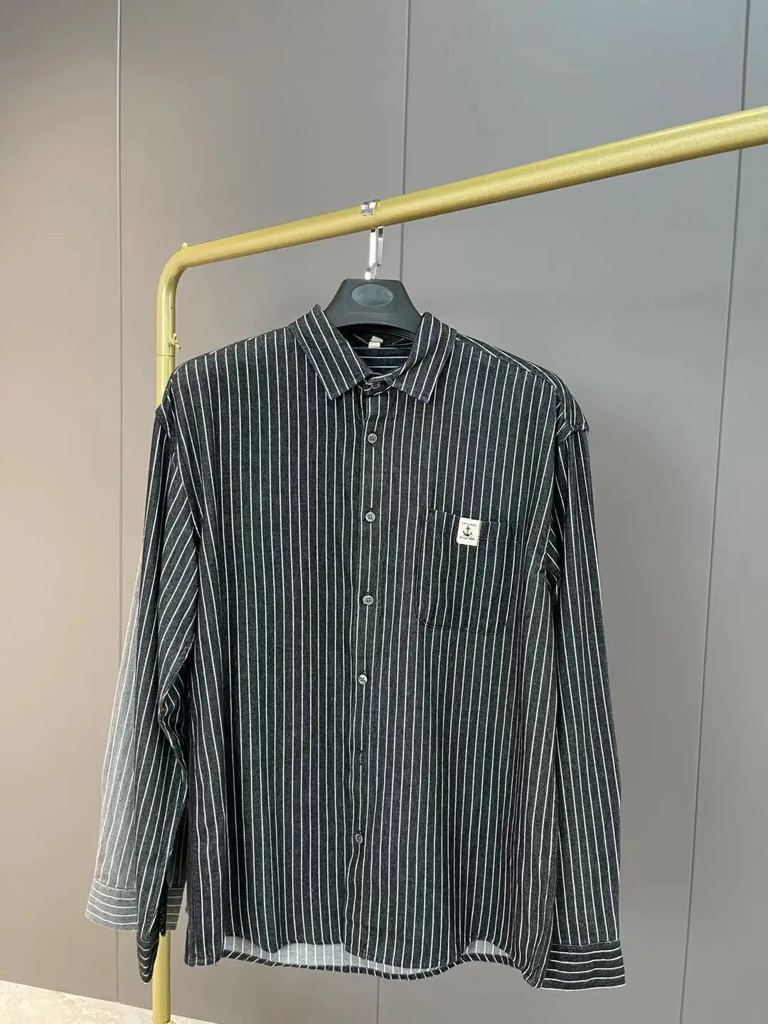 

Maruzi uncle 2021 spring and autumn new men's fashionable striped Long Sleeve Shirt