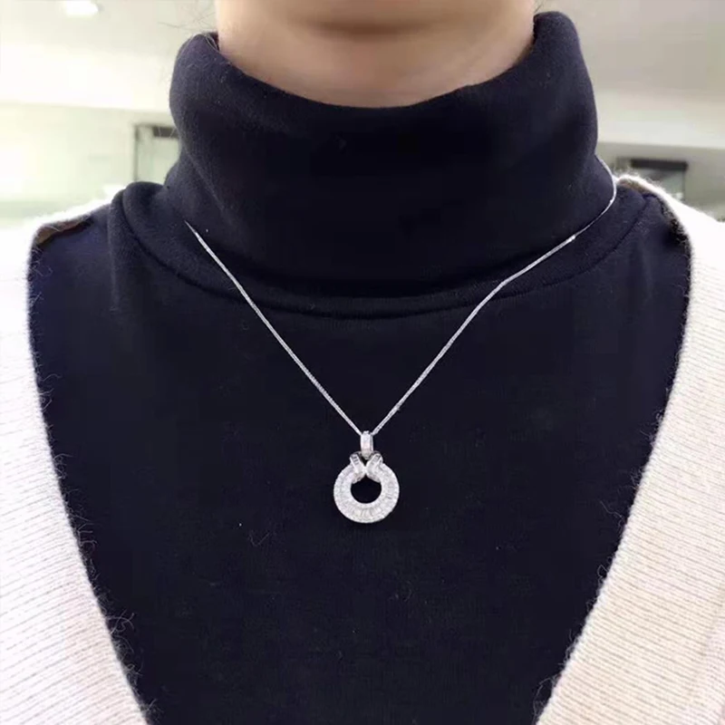 

Creative luxury square crystal full diamond female money pendant Charms Exquisite Royal nobility shine Romantic princess style