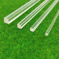 10 pcs 2mm 3mm 4mm 5mm square high transparent acrylic plexiglass rod diy manual construction model material length 25cm