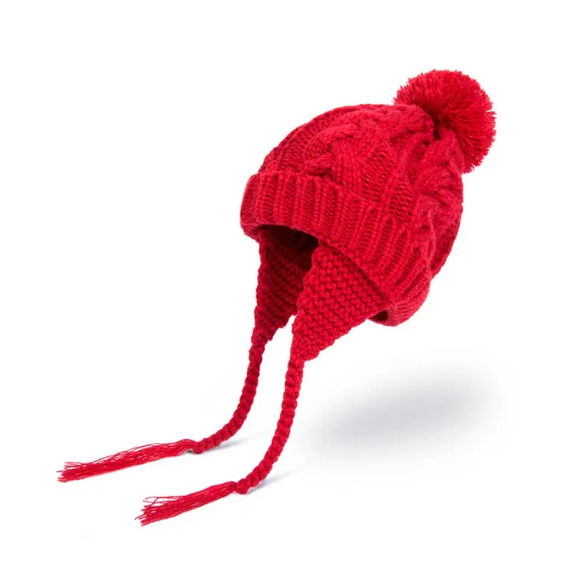 

2019 милые детские кепки осень-зима теплая вязаная шапка, шапка для новорожденного, детская одежда, размеры Pom pom Зимняя шапка для мальчиков и д...