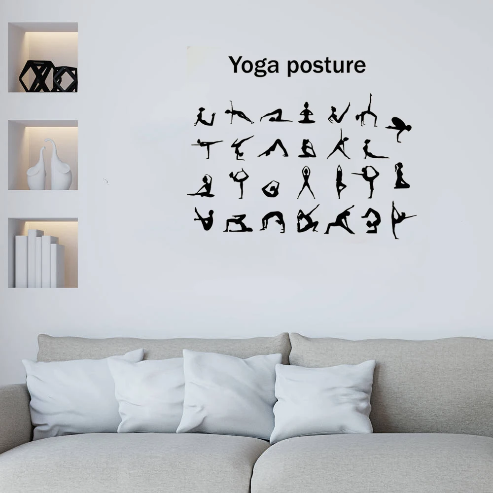 

Художественный съемный постер для йоги Настенная Наклейка для йоги студия Спальня наклейки Декор винил ph368