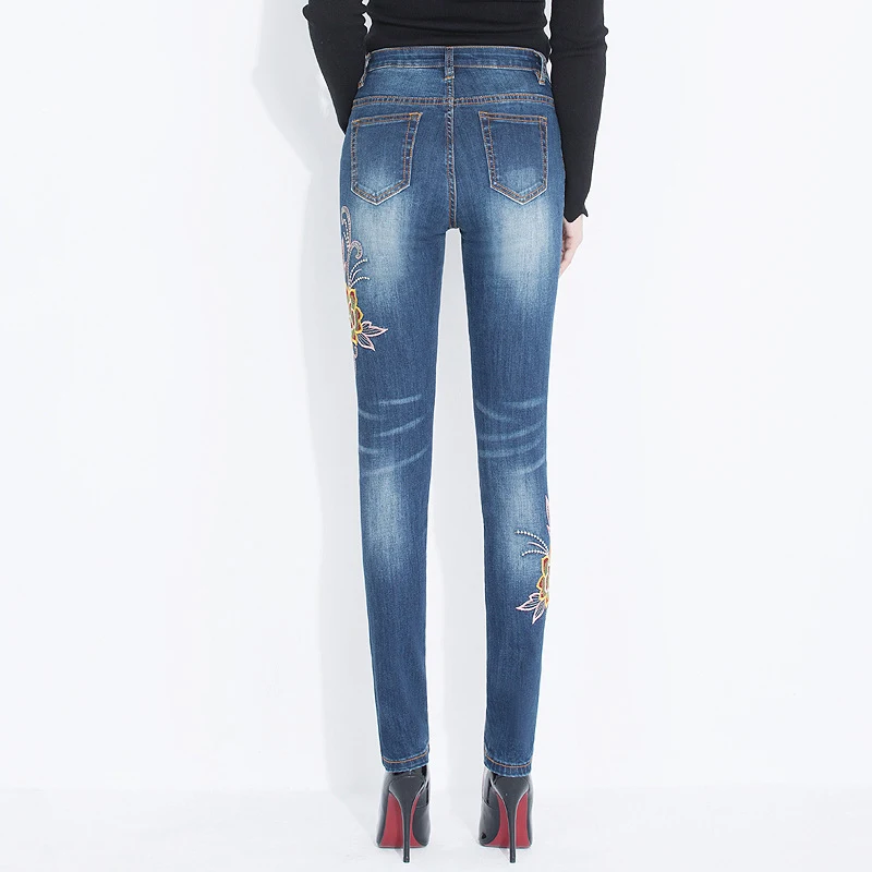 Женские джинсы с высокой талией FERZIGE узкие брюки-карандаши обтягивающие