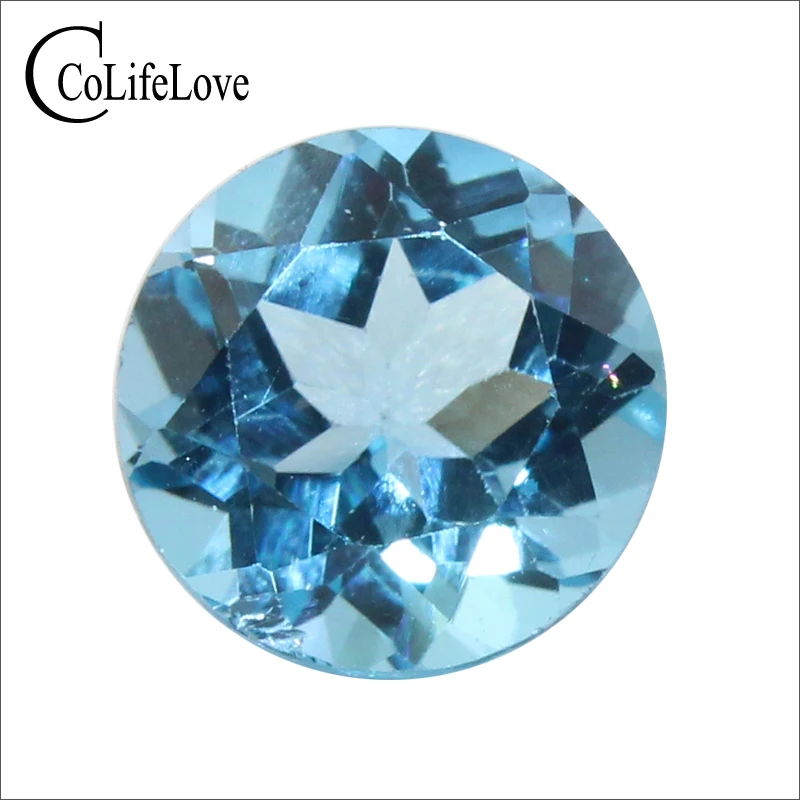 8 мм 2 карата Натуральный топаз незакрепленный драгоценный камень для кольца