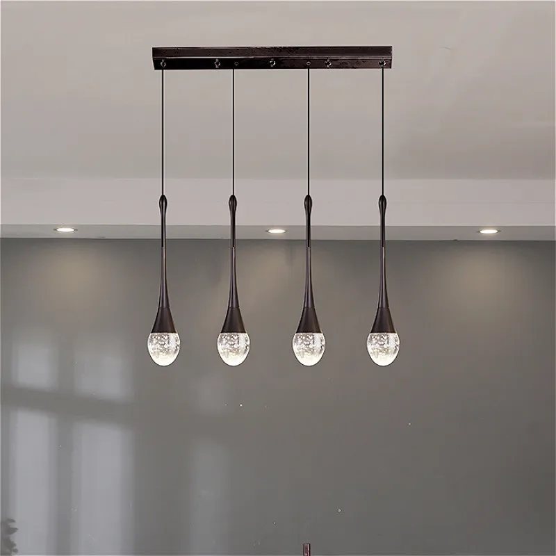 Modern Luxury Ceiling Crystal Chandelier lighting Nordic Art Home Indoor lighting Gold/Black LED Long Dining Room Pendant Lights