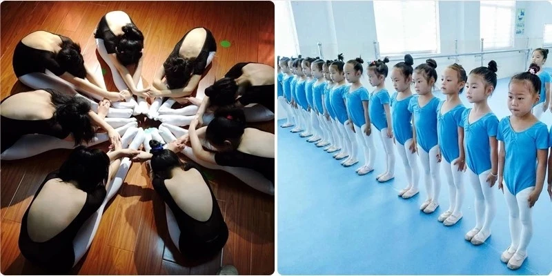 Высокая Качественный хлопок спереди, короткий рукав, с бантом одежда для бальных танцев Для детей девочек, Леотард для гимнастики и танцев платье