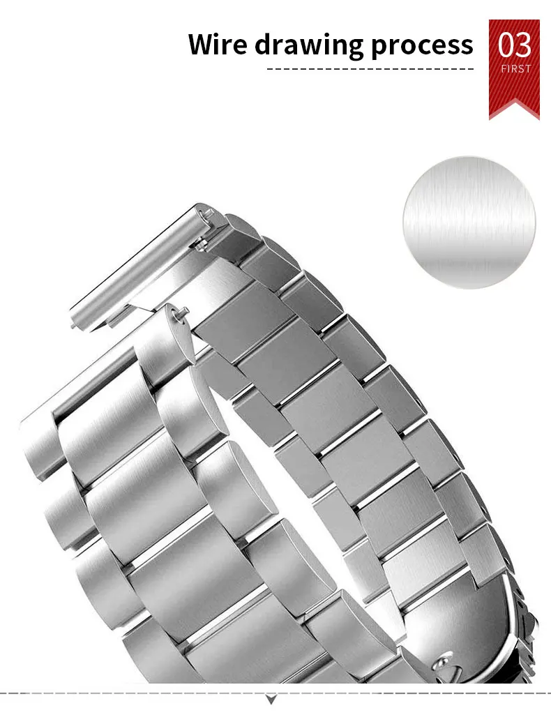 18мм 20мм 22мм Ремешок из нержавеющей стали Для Lenovo смотреть X Plus/ Huawei часы GT Smart Watch Сменный ремешок Браслет ссылки ремешок для часов