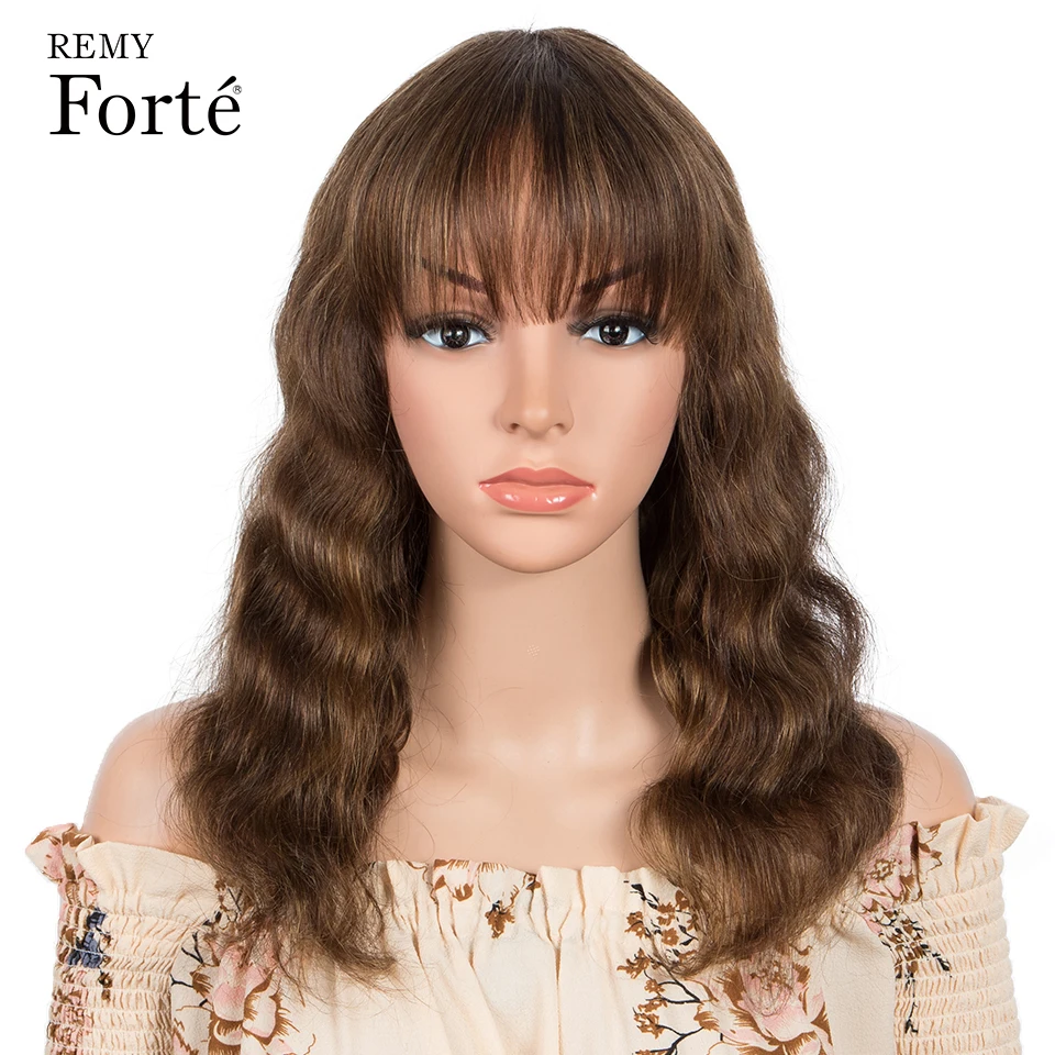 

Short Bodywave Wig Natural Hair Wig With Bangs 26 Inch Ombre Human Hair Wigs For Women Red Blonde Brazilian Hair Wigs Fast