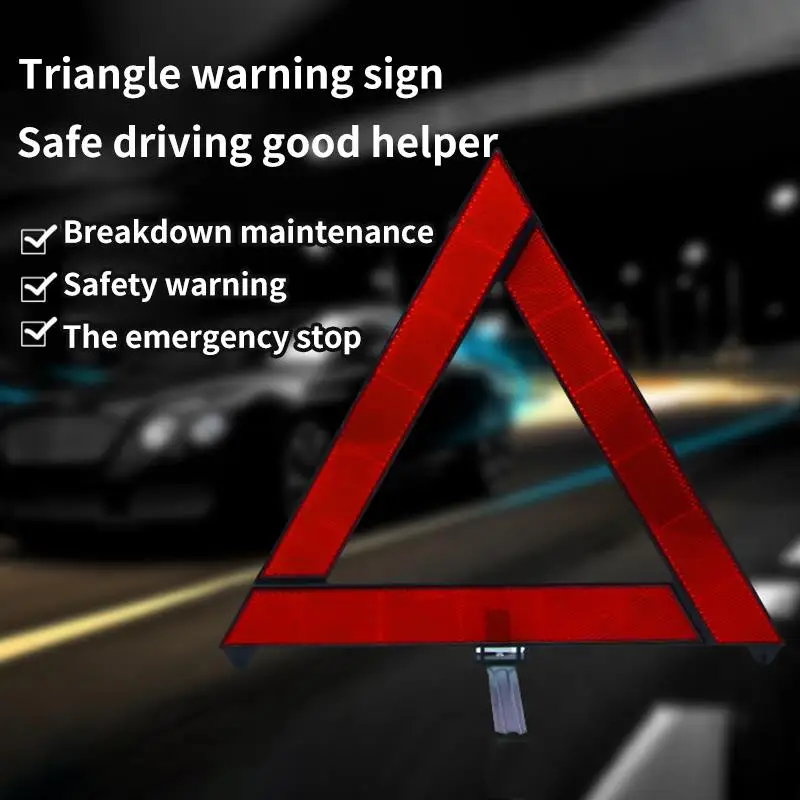 AOZBZ New Durable Car Hazard Reflective Warning Sign Breakdown Emergency Reflector Foldable Triangular | Автомобили и мотоциклы