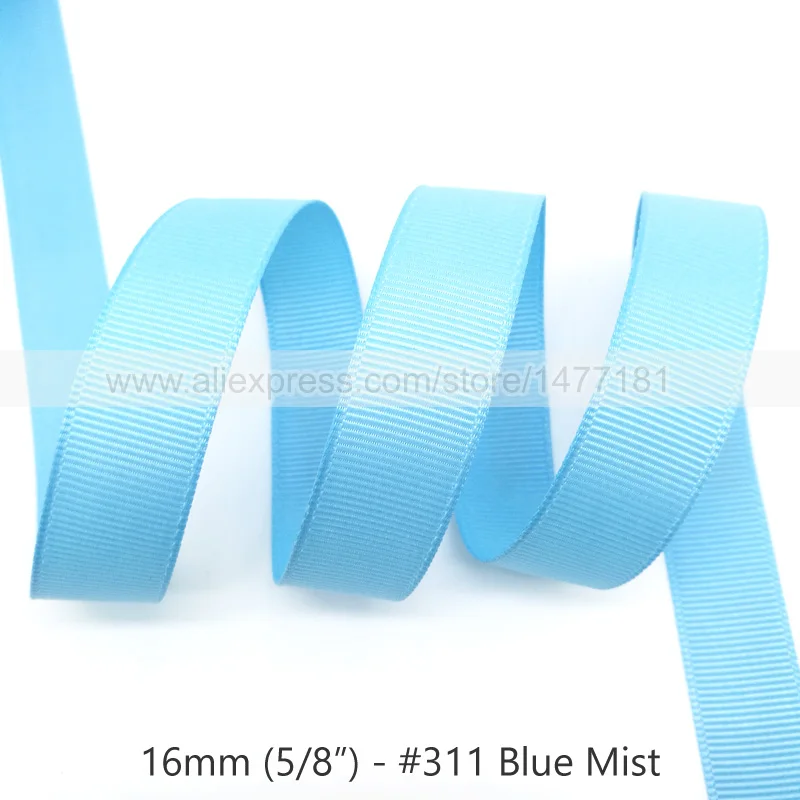 311 Blue Mist 20 ярдов) 6 мм 9 мм 16 мм 25 мм 38 мм 50 мм корсажная лента высокого качества полиэстер корсажная лента ручной работы - Цвет: 311 Blue Mist