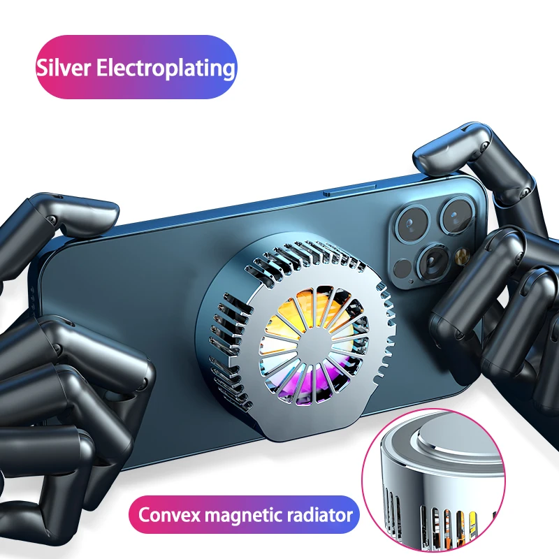 

Universal Game Cooler System Convex Magnetic Semiconductor Cooling Mobile Phone Radiator For IPhone Xiaomi Redmi Tablet Notebook