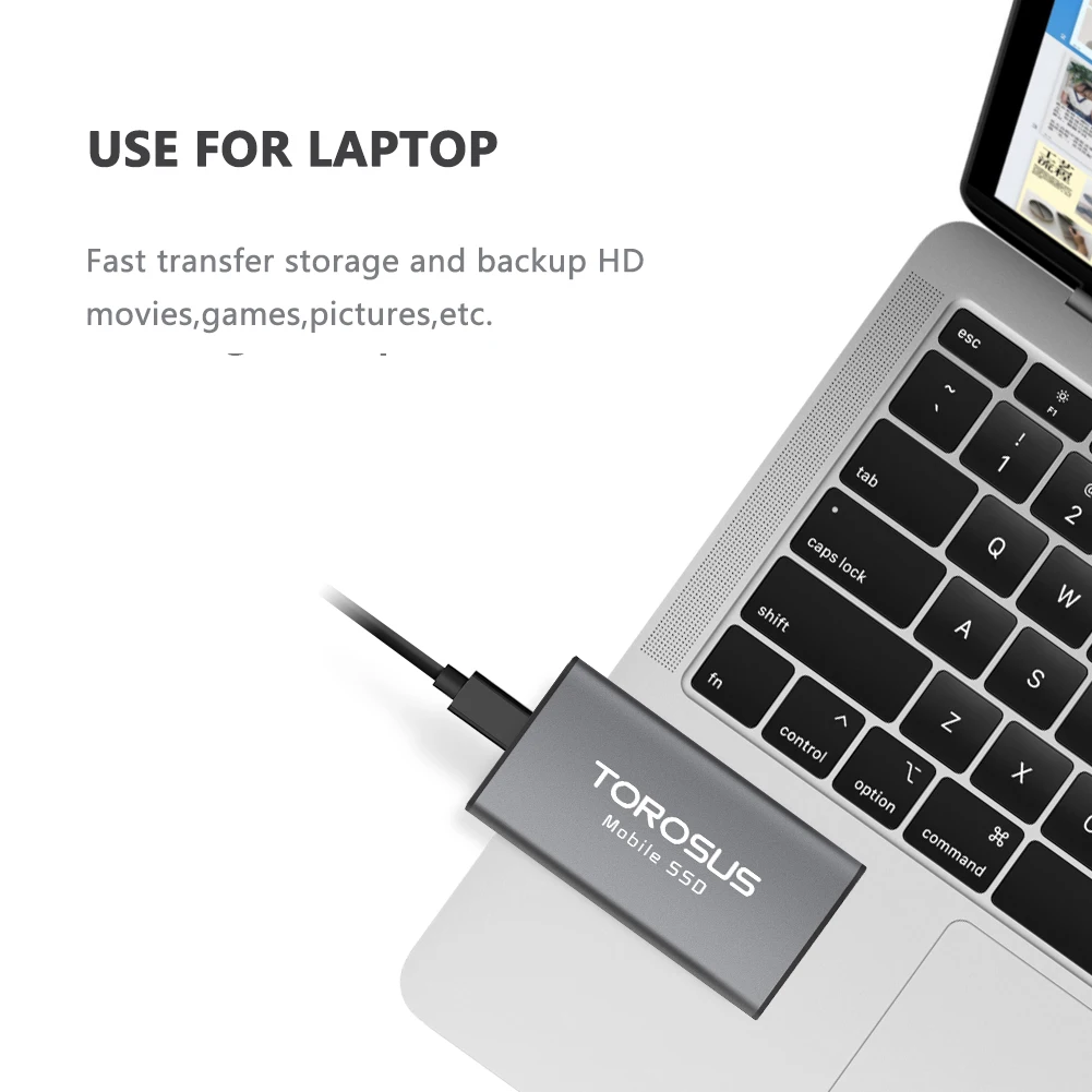 TOROSUS SSD Внешний жесткий диск 250 ГБ 500 ГБ Портативный SSD 1," USB 3,0 внешний твердотельный накопитель для ноутбука