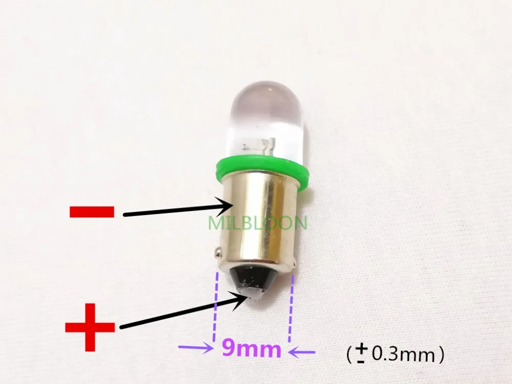 5 шт. BA9S светодиодный индикатор лампы номерных знаков лампы 24v ba9s 3v светодиодный ba9s 6v Лампочка для инструмента 4,5 v 12v ba9s 30v