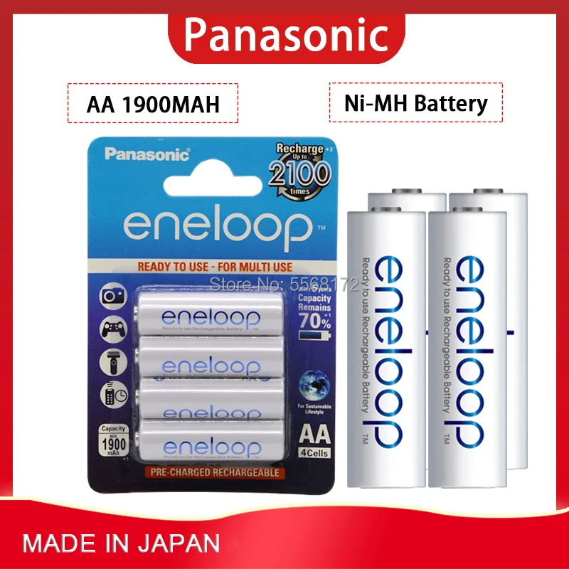Panasonic Eneloop оригинальная AA Аккумуляторная батарея 1 2 в 1900 мАч предварительно