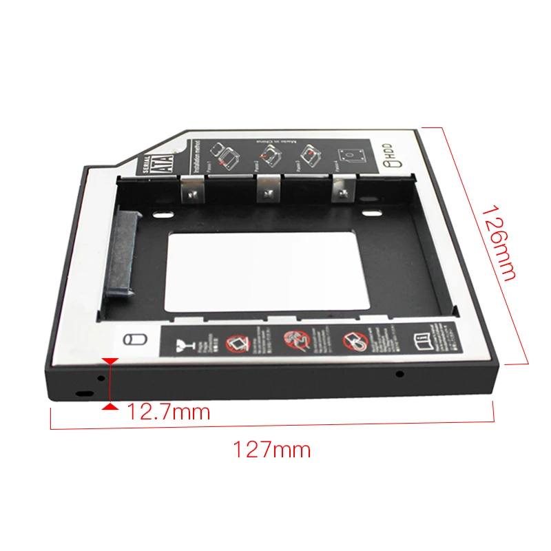 Переходник SATA 3 0 для установки второго жесткого диска 12 7 мм 2 5 дюйма чехол со