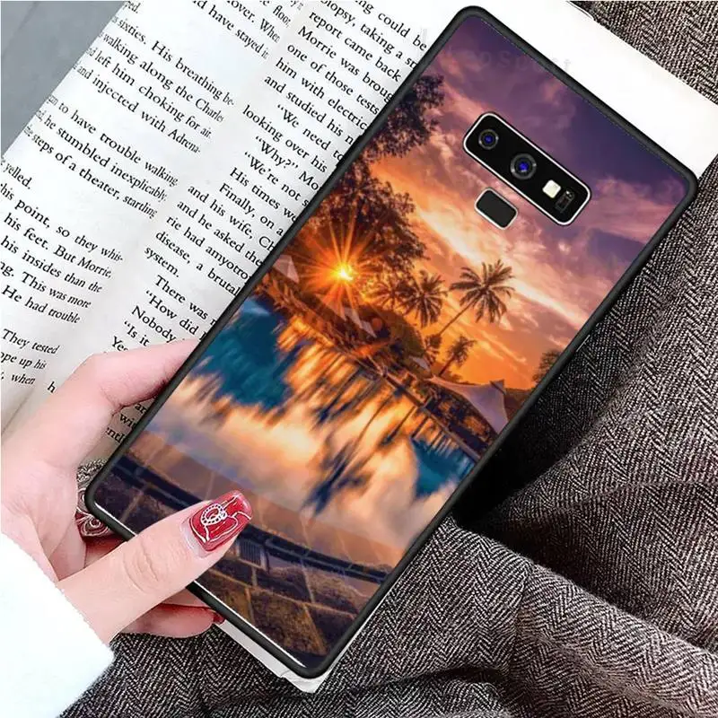 

Sunset view of Bali Phone Case For Samsung Galaxy S8 S9 S10 Plus S10E Note 3 4 5 6 7 8 9 10 Pro Lite cover