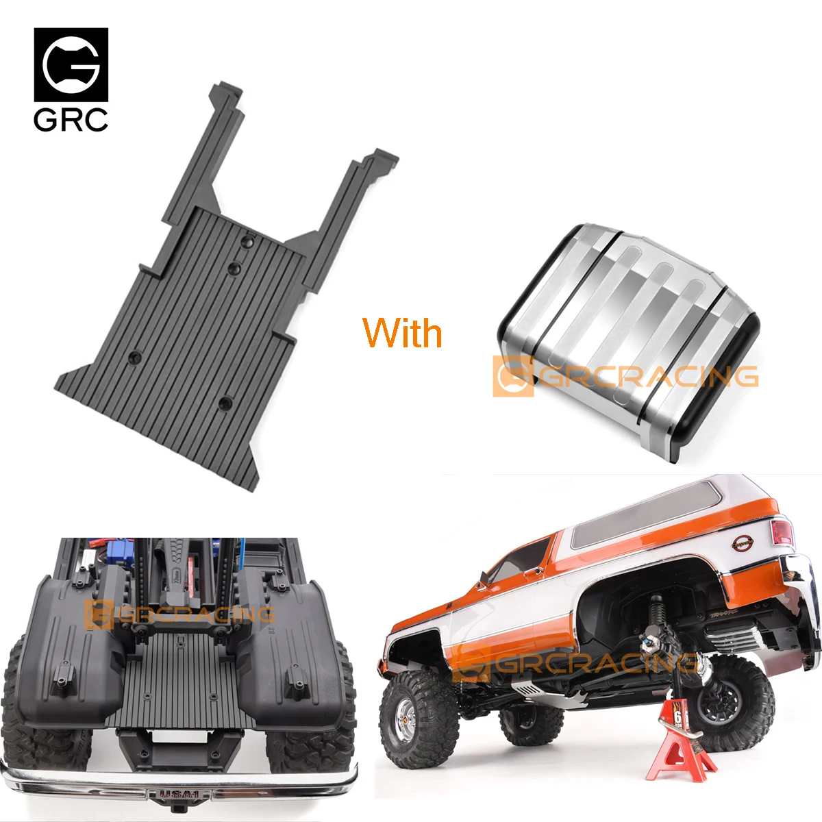 GRC Rear Floor w/Fuel Tank For TRAXXAS TRX4 Bronco/Blazer/G500/Chassis kit/TRAXX #G161EB | Parts &amp Accs
