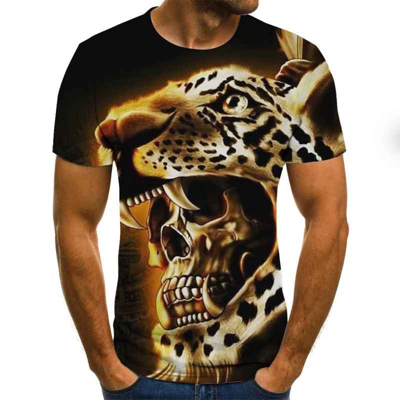 

2020 3D printed T-shirts monkeys, orangutans, baboons, tigers, white horses and other animal patterns are fashionable and popula