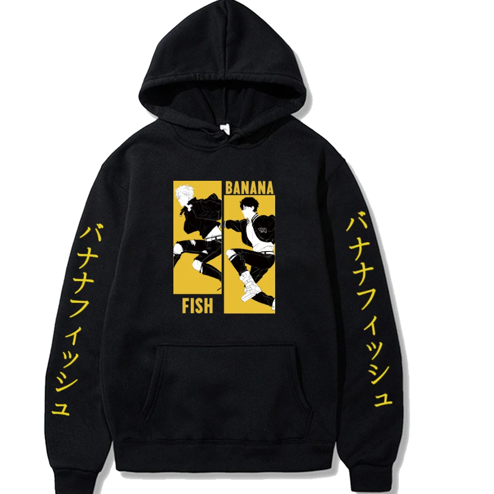

Banana Fish Anime Hoodie Casual Loose Print Streetwear Male Cloth
