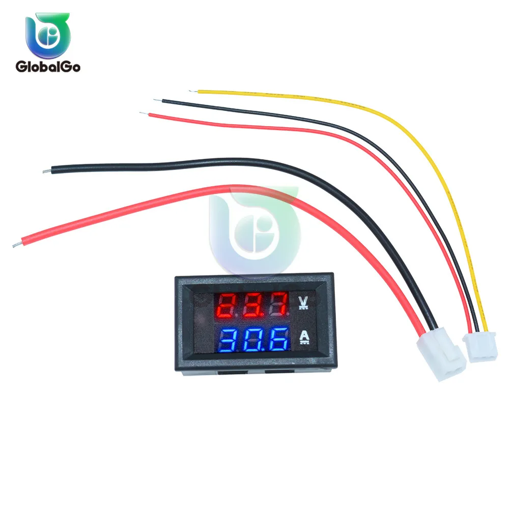 10A 50A 100A DC100V светодиодный цифровой вольтметр Амперметр автомобильный мотоцикл измеритель напряжения тока детектор напряжения Тестер монитор панель инструмент