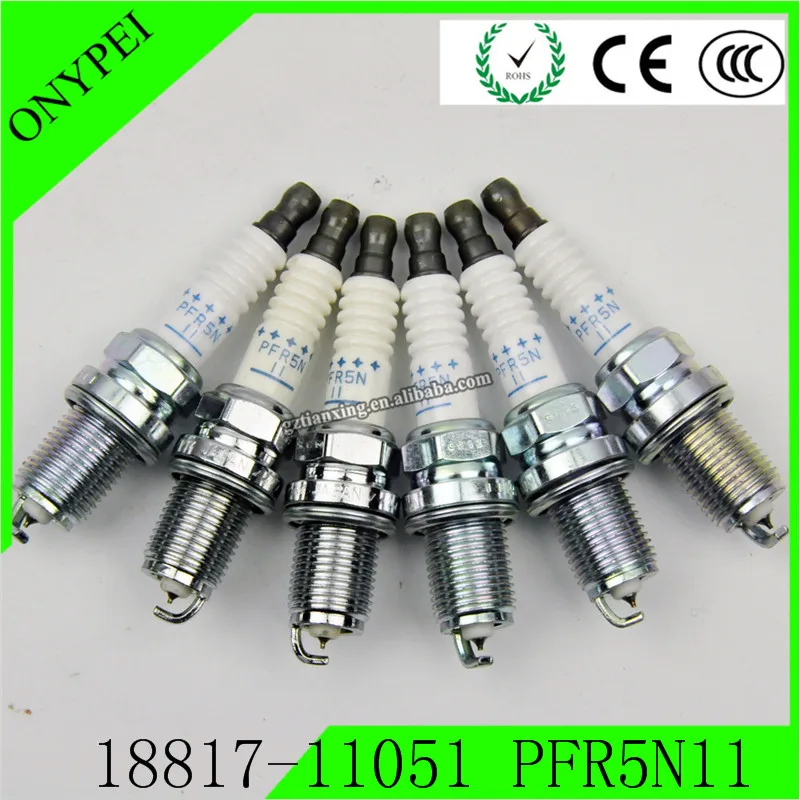 6X18817 11051 PFR5N11 5838 платиновая Свеча зажигания для Hyundai Santa Fe Tiburon XG350 Kia 27410 37100 PFR5N 11 18817