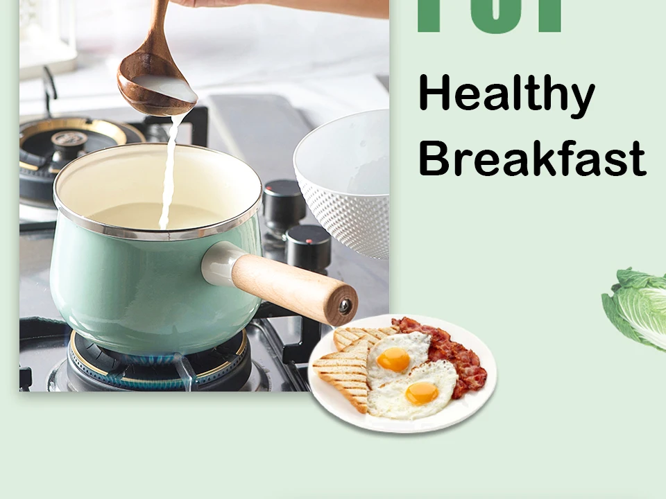 Фарфоровая эмалированная молочная кастрюля 16 см 1 7 л мини-кастрюля для супа с