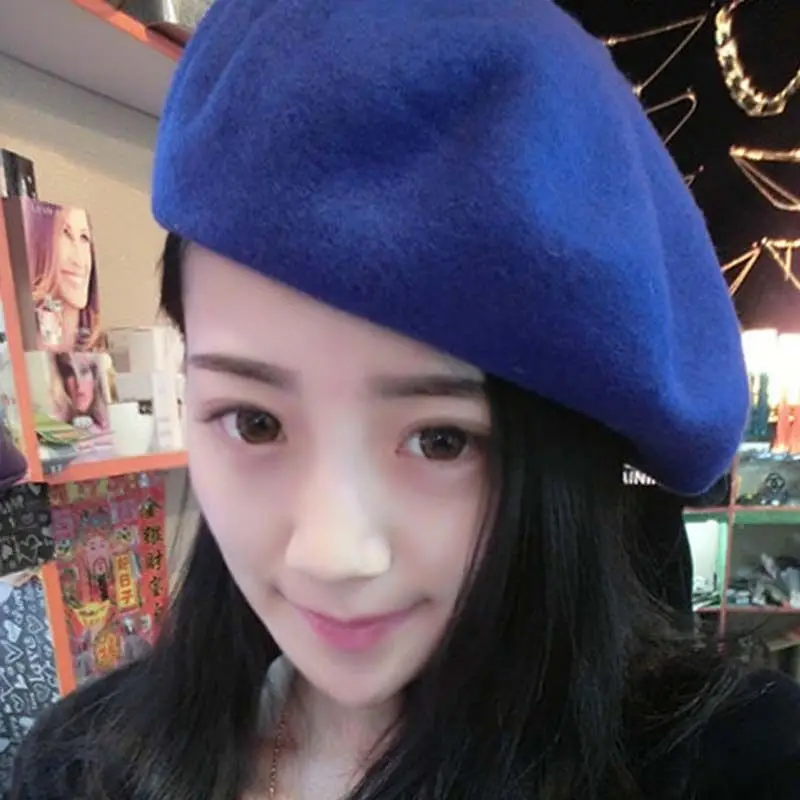 Женская кепка для бега французская шляпа берет шерсть плоская путешествий