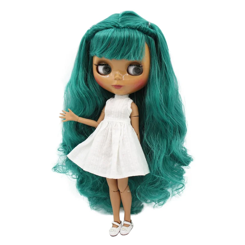 Ледяная DBS шарнирная кукла Blyth зеленые волосы с косой белый/загар/Темный/супер