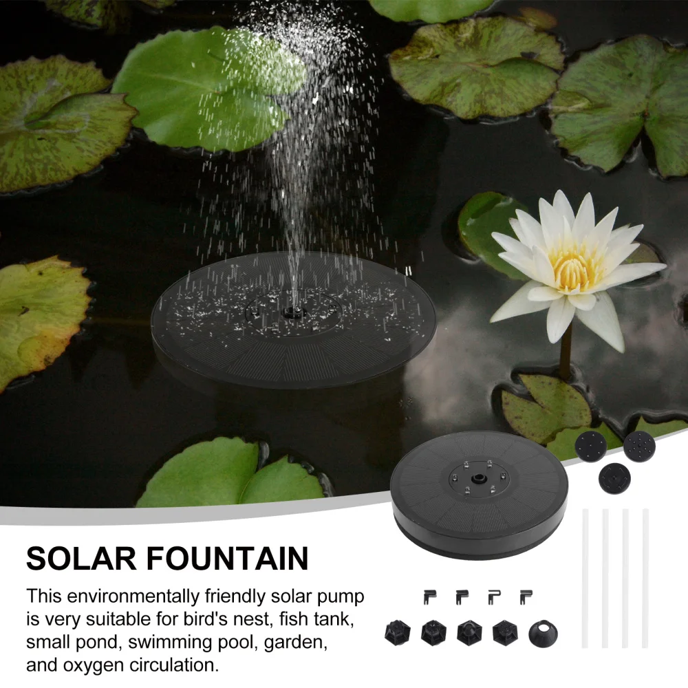 

1Pc Outdoor Pond Pump Solar Floating Pump Garden Solar Water Fountain (Black)