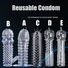 Презервативы для задержки эякуляции, для фаллоимитатора, 5 типов, многоразовые, с винтовой резьбой презерватив-удлинитель пениса