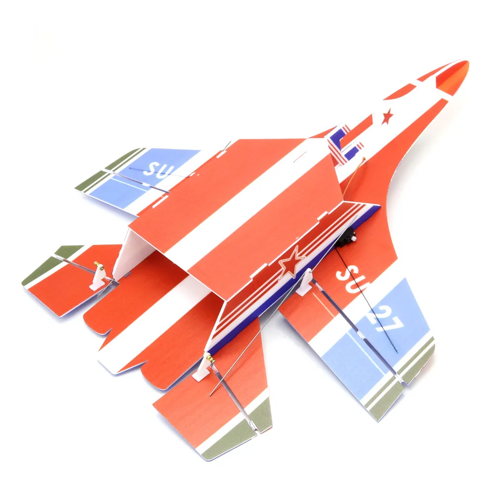 Rc фиксированная модель крыла Mini Su27 RC самолет с микрозоны MC6C передатчик с приемником и конструкцией частей для DIY RC самолета