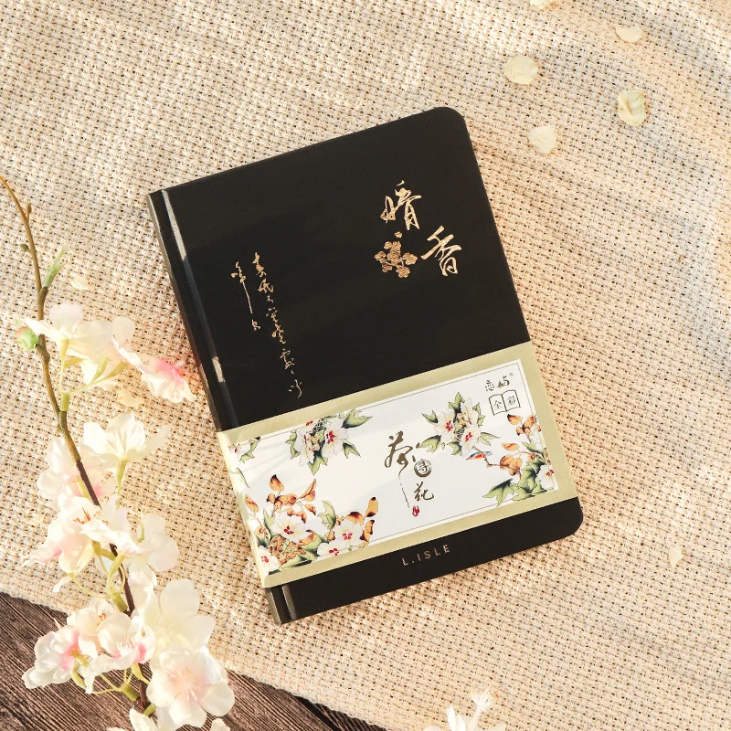

Color Inside Page Notebook Chinese Style Creative Hardcover Diary Books Weekly Planner Handbook Scrapbook Beautiful Gift