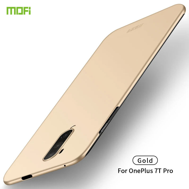 MOFi для OnePlus 7T Pro чехол s ультра тонкий чехол защитный чехол для OnePlus 7T Pro - Цвет: Золотой