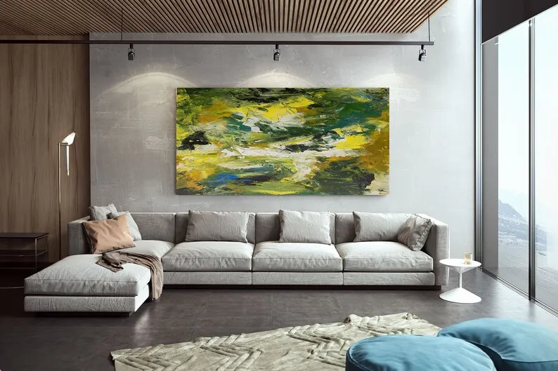 

Экстра большая настенная живопись, оригинальная современная абстрактная живопись вручную, Горизонтальная и вертикальная, огромный размер, яркое и красочное искусство