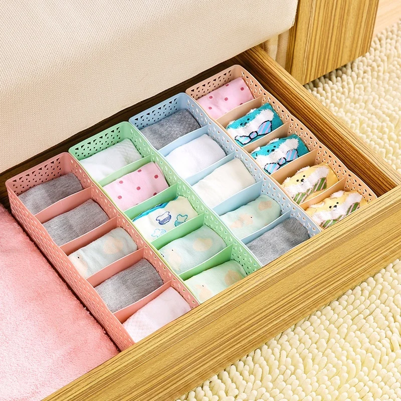 5 ячеек пластиковый контейнер для носков ящик нижнее белье бюстгальтер