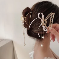 simple and exquisite hair clip headdress hair clip back head clip pendant temperament net red new clip female in 2021