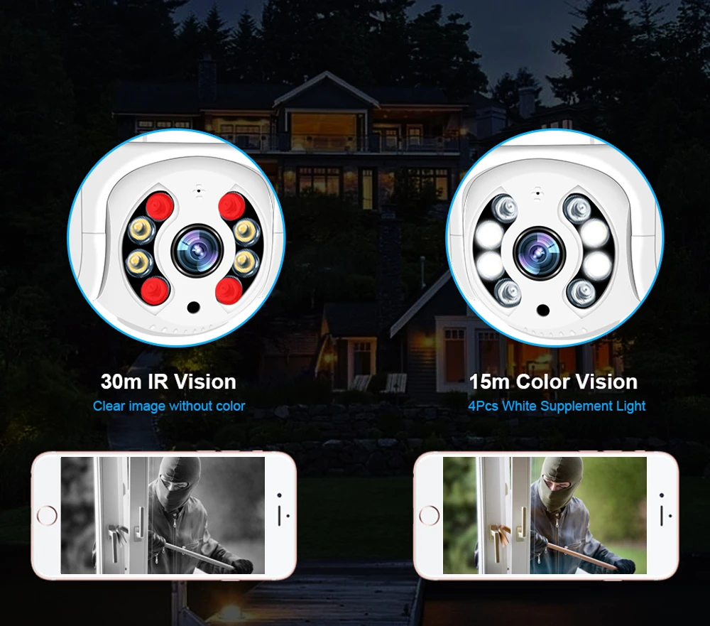 

Ipcamera outdoor 1080P cloud storage WIFI camera outdoor HD ball CCTV security camera WIFI appearance Surveillance camera