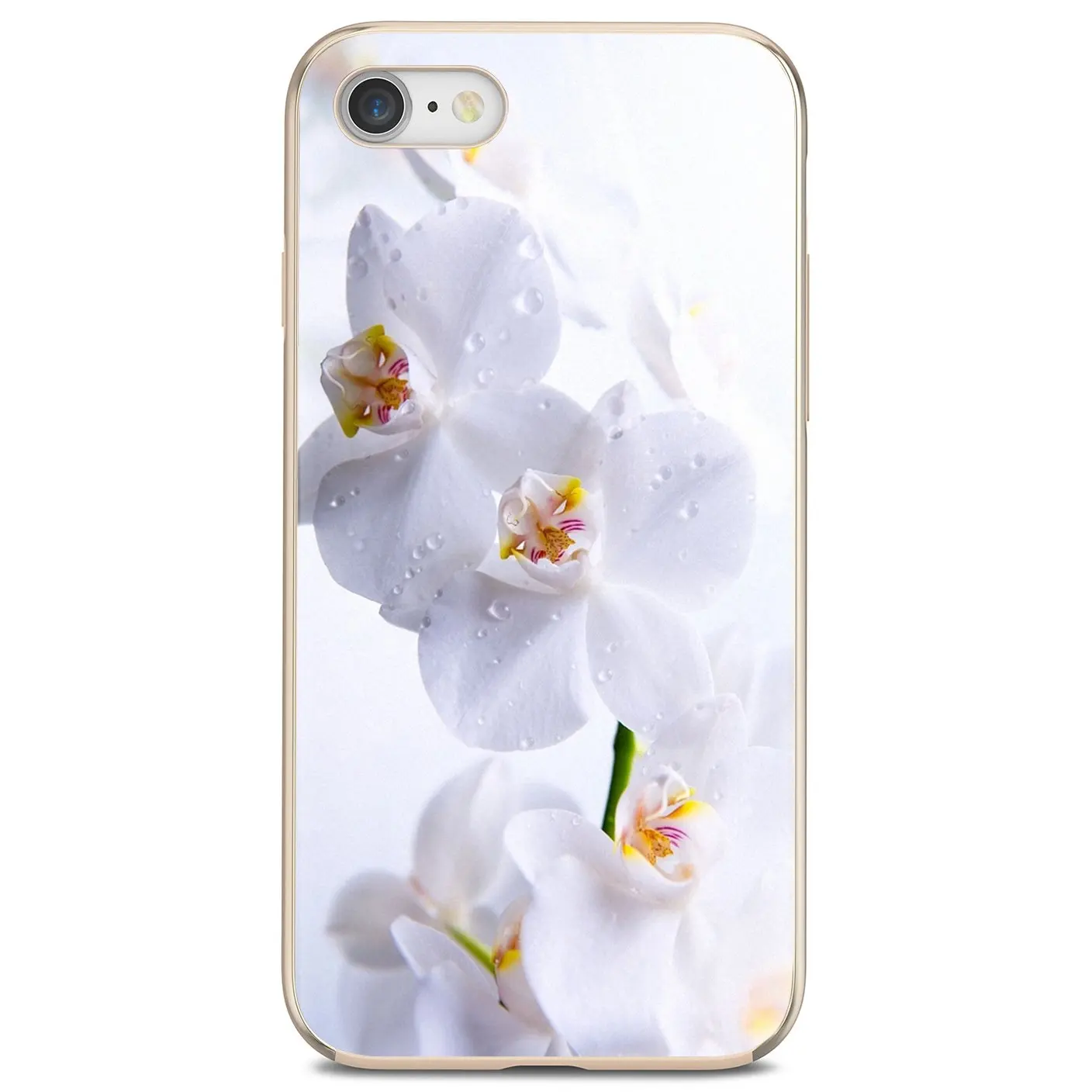 Чехол из мягкого силикона и ТПУ с изображением цветов орхидеи для iPhone 11 Pro 4 4S 5 5S SE